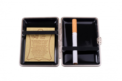 Портсигар Stoll на 14 сигарет, натуральная кожа, коричневый, C60