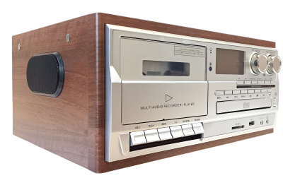 Виниловый проигрыватель FM-радио, CD / MP3, магнитофон, USB / micro-SD, Bt, SW-808