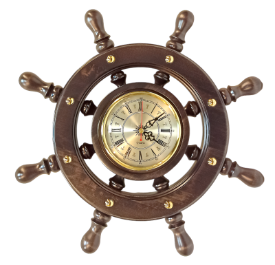 Часы в виде штурвала, арт.С-6-Ч Часы в виде штурвала, арт.С-6-Ч