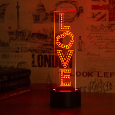 3D ночник Ламповые чувства - Ночник LOVE