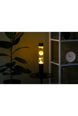 Лава лампа Amperia Slim Black Желтая/Прозрачная (39 см)