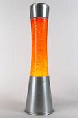 Лава-лампа CG 39см Silver Оранжевая/Звездочки (Глиттер)