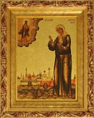 Икона Святая блаженная Матрона Московская на сусальном золоте 240х180 мм