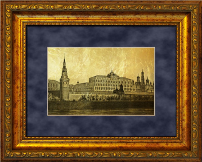 Картина на сусальном золоте «Императорский дворец в Кремле»