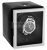 Модуль кожаный UNDERWOOD на одни часы, UN/805/C Black, тиснение крокодил, черный