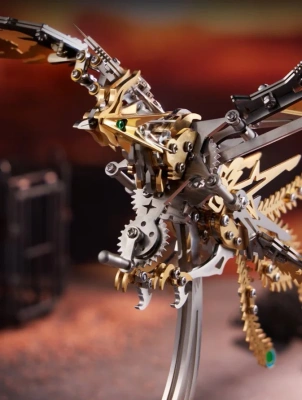Механический конструктор DIY Cyberpunk из нержавеющей стали "Феникс" - Gold Механический конструктор DIY Cyberpunk из нержавеющей стали "Феникс" - Gold