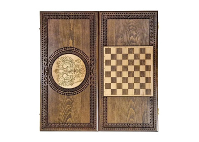 Нарды резные "Герб РФ 4" 60, Mirzoyan