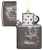Зажигалка ZIPPO Skull Design с покрытием Black Ice®, латунь/сталь, черная, 38x13x57 мм