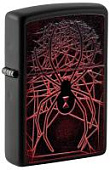 Зажигалка ZIPPO Spider Design с покрытием Black Matte, латунь/сталь, чёрная, матовая, 38x13x57 мм