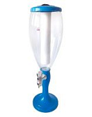 Диспенсер для напитков Пивная Башня "Тюльпан", 3л, колба для льда с подсветкой , синяя