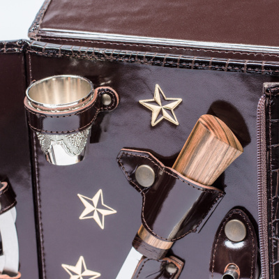 Набор в сумке-планшете из натуральной кожи «Командир-2» (2 персоны)