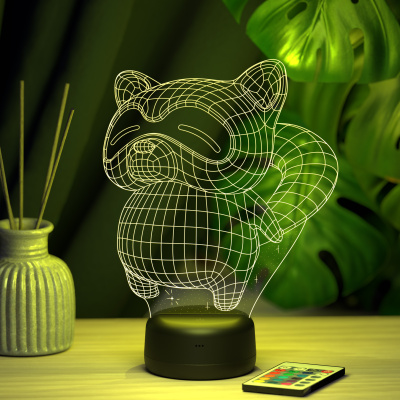 3D ночник Енот