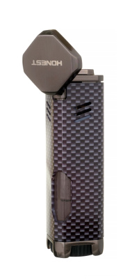 Зажигалка сигарная Honest, четверное пламя, карбон