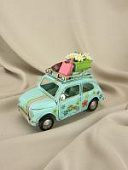 Декоративная модель, Fiat 500 60-е гг. XX в.,  голубой с багажником