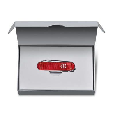 Нож-брелок VICTORINOX Classic SD Precious Alox "Iconic Red", 58 мм, 5 функций, красный