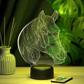 3D ночник Лошадь с гривой
