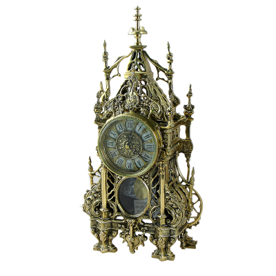 Часы каминные с маятником "Кафедрал", золото