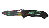 Нож Z-Hunter Spring складной, зеленый Biohazard, ZB-040GN 
