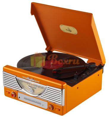 Ретро-проигрыватель Playbox Chicago (Goldsound) PB-103, оранжевый