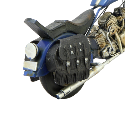 Масштабная модель мотоцикла «Harley Davidson», синий, длина 28 см