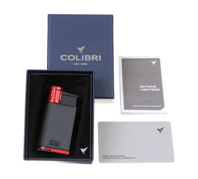 Зажигалка сигарная Colibri Evo, красная LI520C2