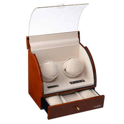 Модуль LuxeWood для подзавода 2-х и хранения 2-х часов  арт.LW322-3, итальянский орех