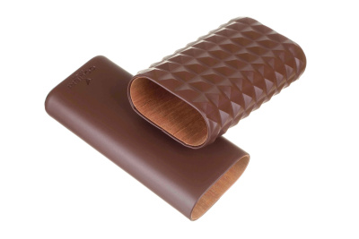 Чехол сигарный Colibri, телячья кожа и кедр, коричневый LC250T4
