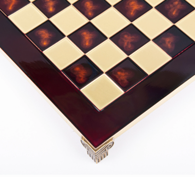 Шахматный набор "Стаунтон, турнирные" (36x36 см), доска красная