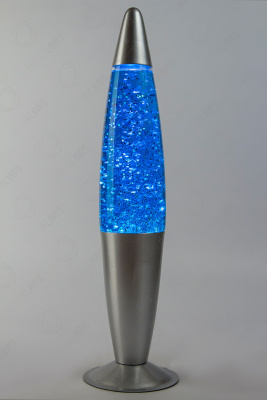 Лава-лампа 41см Синяя/Блёстки (Глиттер)