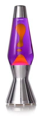Лава-лампа Mathmos Astro Оранжевая/Фиолетовая Silver (Воск)