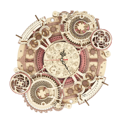 Конструктор-часы (настенные кварцевые) с календарём Robotime - Зодиак (Zodiac Wall Clock)