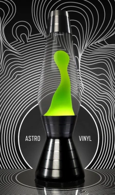 Лава-лампа Mathmos Astro Black Vinyl Зеленая/Прозрачная