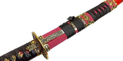 Вакидзаси, короткий японский меч "Токугава" с когаи и козукой