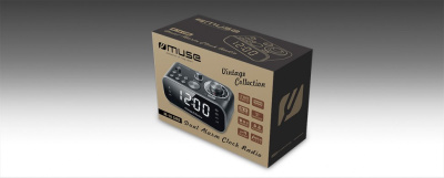 Часы Muse M-18 CRB, радио, будильник, черный
