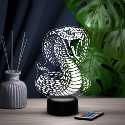 3D ночник Кобра №2