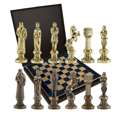 Шахматный набор "Ренессанс" (36x36 см), доска синяя