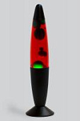 Лава-лампа 35см Зелёная/Красная (Воск) Black