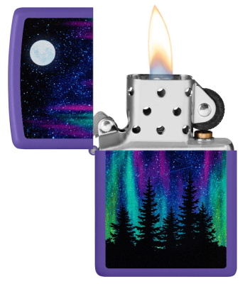 Зажигалка ZIPPO Night In The Forest с покрытием Purple Matte, латунь/сталь, фиолетовая, 38x13x57 мм Зажигалка ZIPPO Night In The Forest с покрытием Purple Matte, латунь/сталь, фиолетовая, 38x13x57 мм