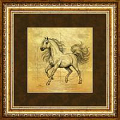 Картина на сусальном золоте «Арабская лошадь»
