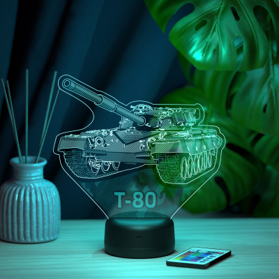 3D ночник Танк Т-80