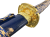 Катана, длинный японский меч, золотисто-синие ножны