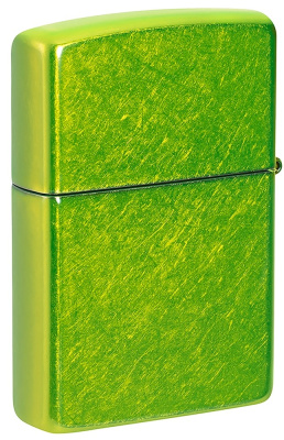 Зажигалка ZIPPO Logo с покрытием Lurid™, латунь/сталь, зеленая, глянцевая, 38x13x57 мм (без бензина)