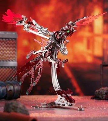 Механический конструктор DIY Cyberpunk из нержавеющей стали "Феникс" - Red