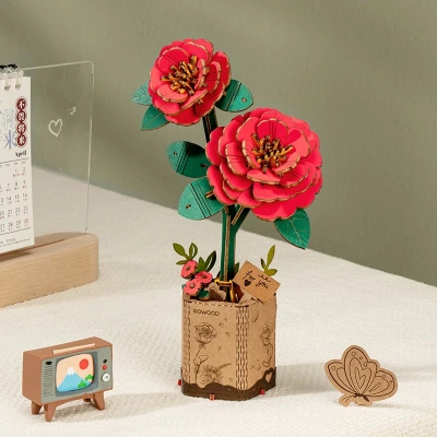 Деревянный конструктор Robotime - Букет цветов (Wooden Flower Bouquet)