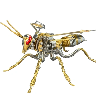 Механический конструктор DIY Cyberpunk из нержавеющей стали "Оса" - Silver Gold