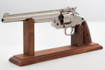 Макет. Револьвер Smith & Wesson Schofield  ("Смит и Вессон Скофилд") CAL.45 (США, 1869 г.), никель