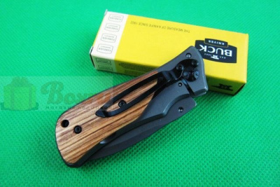 Нож Buck, складной, ручка дерево, коричневый, K112d HOT