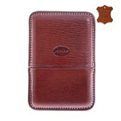 Сигаретница Jemar на 6 штук, натуральная кожа, коричневая, 151-6-Brown