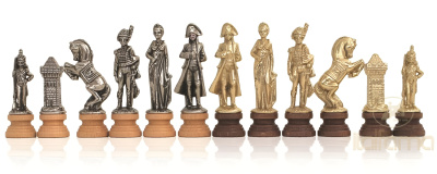Шахматы "Napoleon Wooden Base" (в комплекте нарды и шашки), Italfama