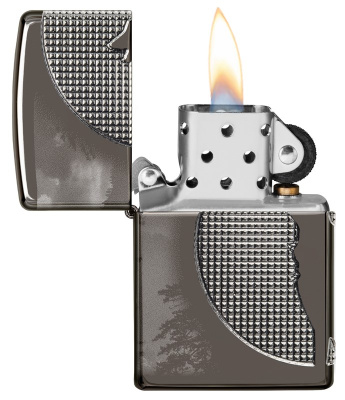 Зажигалка ZIPPO Armor™ Wolf с покрытием High Polish Black Ice®, латунь/сталь, чёрная, 38x13x57 мм Зажигалка ZIPPO Armor™ Wolf с покрытием High Polish Black Ice®, латунь/сталь, чёрная, 38x13x57 мм